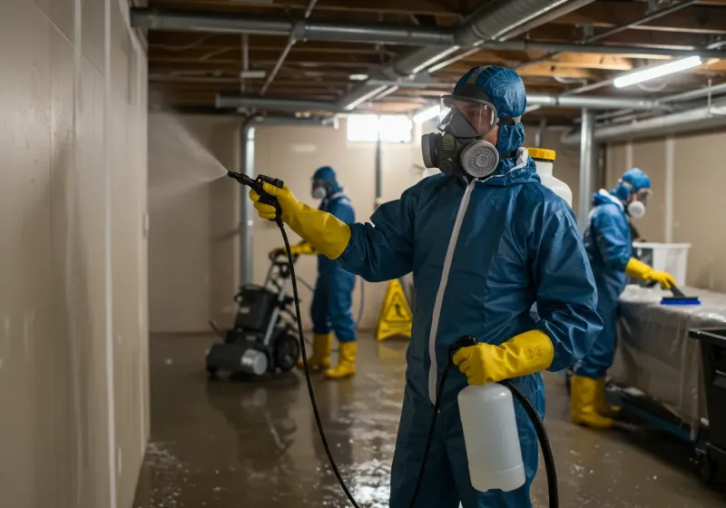 Basement Sanitization and Antimicrobial Treatment process in Martinsville, IL